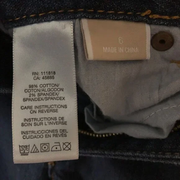 Michael Kors Womens Jeans Dark Wash Size 6 Brown Stitching - Picture 8 of 11